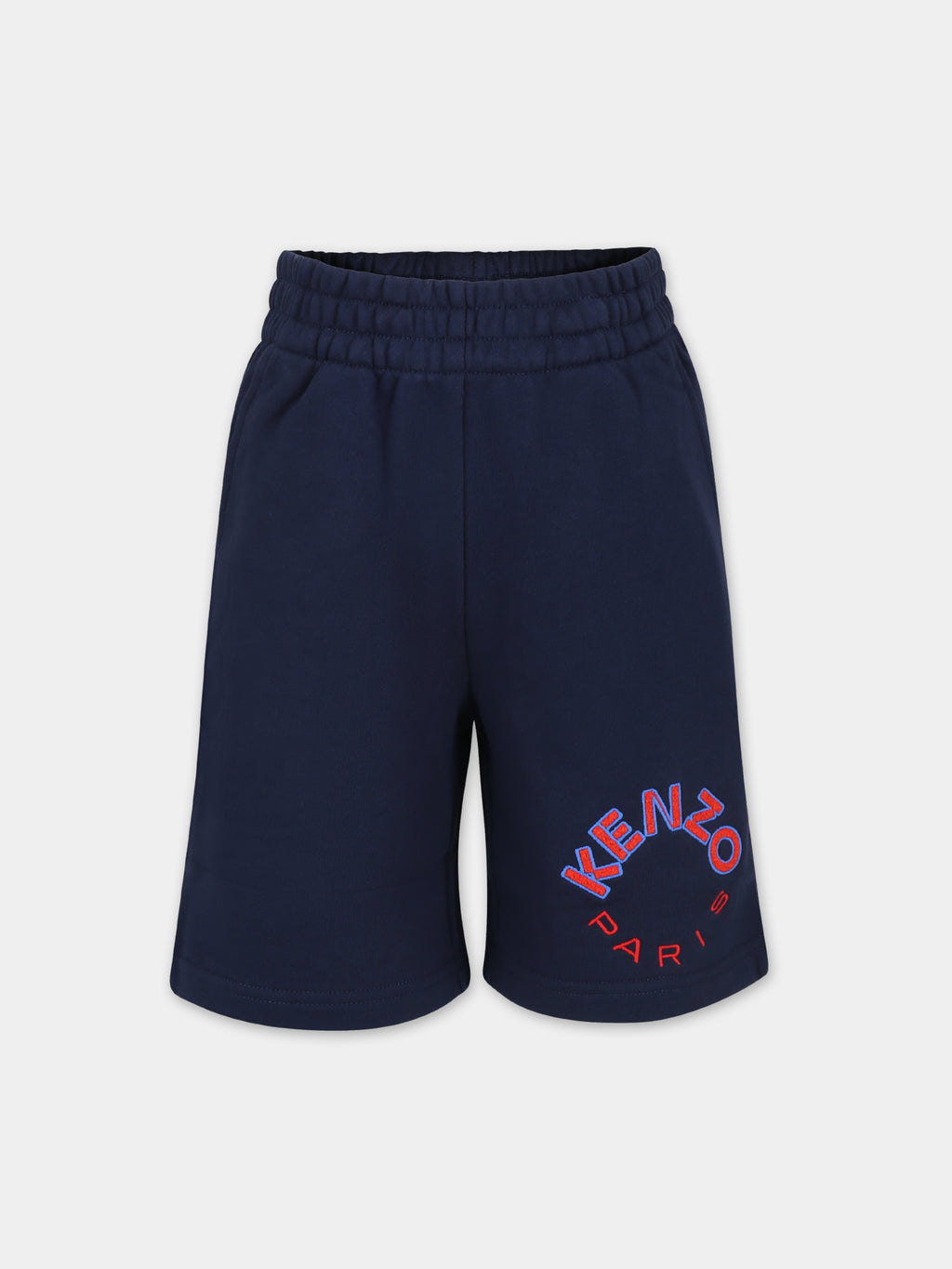 Short bleu pour garçon avec logo